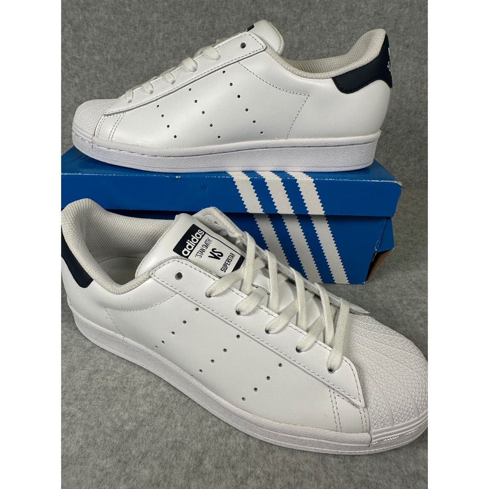 Adidas‎ Superstar Stan Smith VS Big Kids 6.5 White Sneakers Shoes FX3913